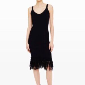 Club Monaco Knit Fringe Midi Dress